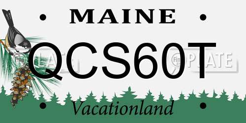 QCS60T Maine License Plate