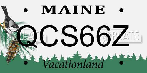 QCS66Z Maine License Plate