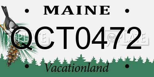 QCT0472 Maine License Plate
