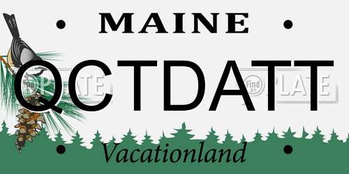 QCTDATT Maine License Plate