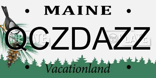 QCZDAZZ Maine License Plate