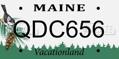 QDC656 Maine License Plate