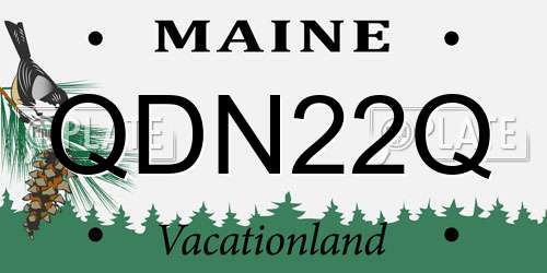 QDN22Q Maine License Plate