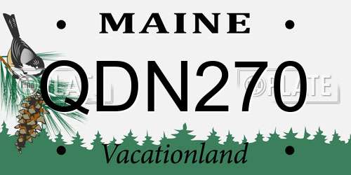 QDN270 Maine License Plate