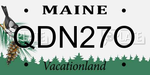 QDN27O Maine License Plate