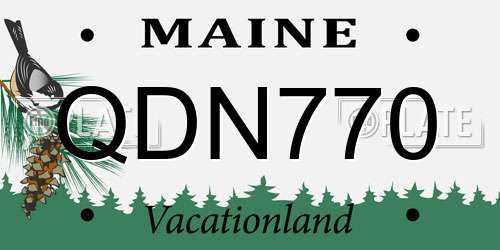 QDN770 Maine License Plate