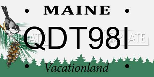 QDT98I Maine License Plate