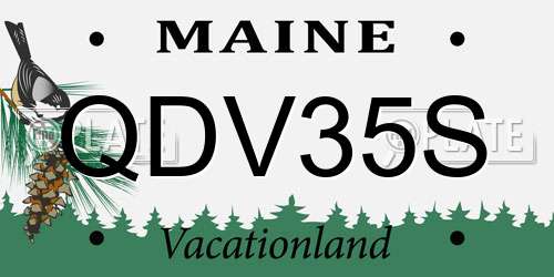 QDV35S Maine License Plate
