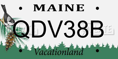 QDV38B Maine License Plate