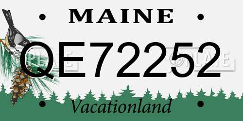 QE72252 Maine License Plate