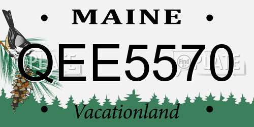 QEE5570 Maine License Plate