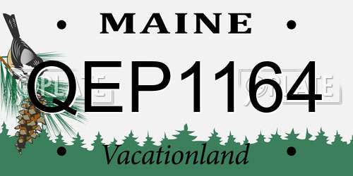 QEP1164 Maine License Plate