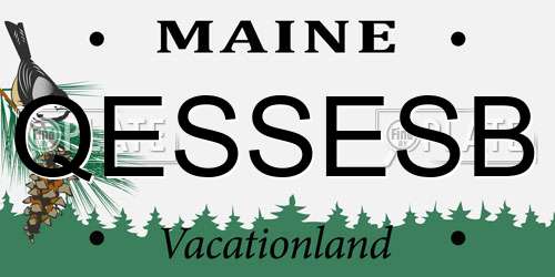 QESSESB Maine License Plate