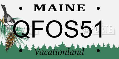 QFOS51 Maine License Plate