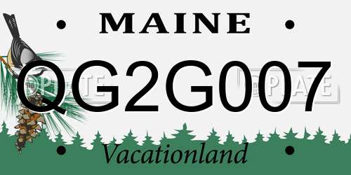 QG2G007 Maine License Plate