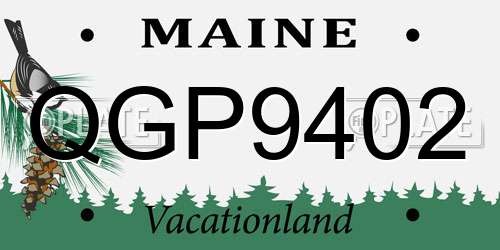 QGP9402 Maine License Plate