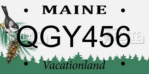 QGY456 Maine License Plate
