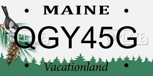 QGY45G Maine License Plate