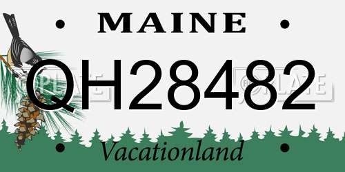 QH28482 Maine License Plate