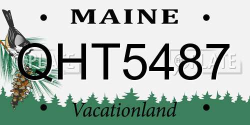 QHT5487 Maine License Plate
