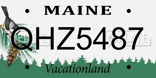 QHZ5487 Maine License Plate