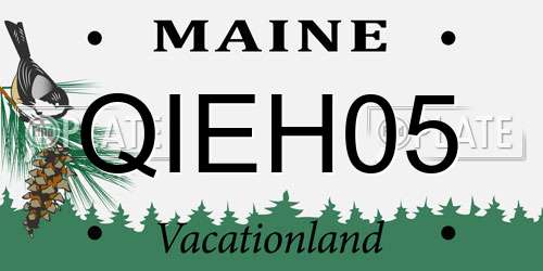 QIEH05 Maine License Plate