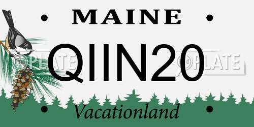 QIIN20 Maine License Plate