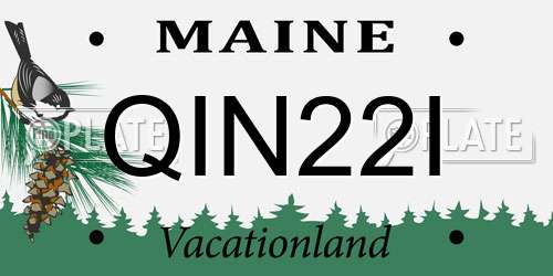 QIN22I Maine License Plate