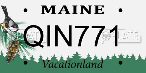 QIN771 Maine License Plate