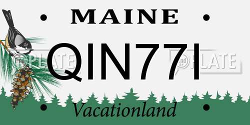QIN77I Maine License Plate