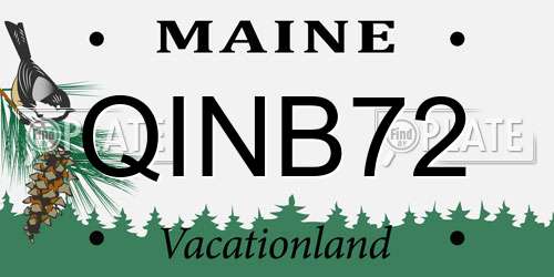 QINB72 Maine License Plate