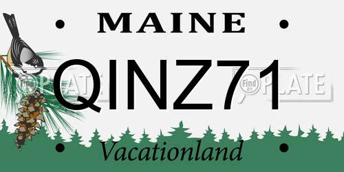 QINZ71 Maine License Plate