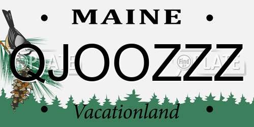 QJOOZZZ Maine License Plate