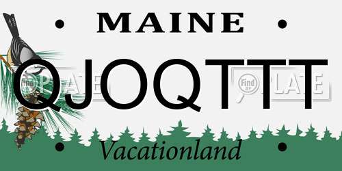 QJOQTTT Maine License Plate