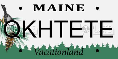 QKHTETE Maine License Plate