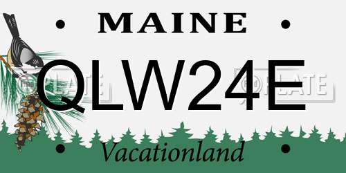 QLW24E Maine License Plate