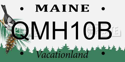 QMH10B Maine License Plate