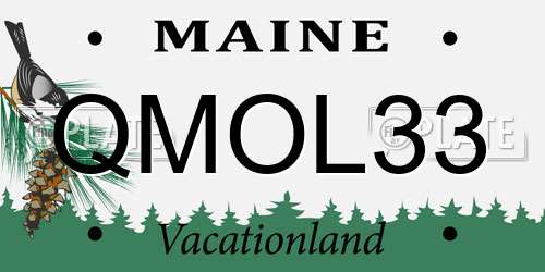 QMOL33 Maine License Plate