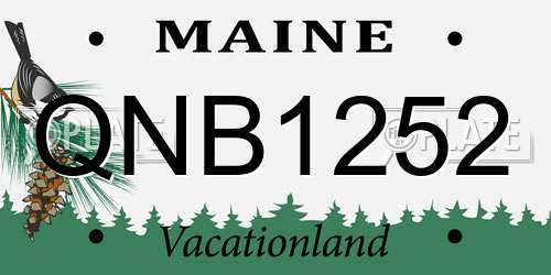 QNB1252 Maine License Plate