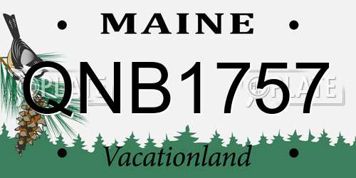 QNB1757 Maine License Plate