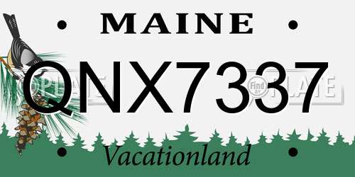 QNX7337 Maine License Plate