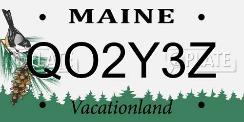 QO2Y3Z Maine License Plate