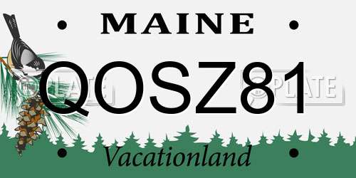 QOSZ81 Maine License Plate