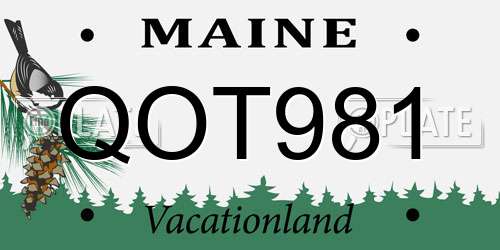 QOT981 Maine License Plate