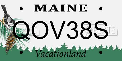QOV38S Maine License Plate