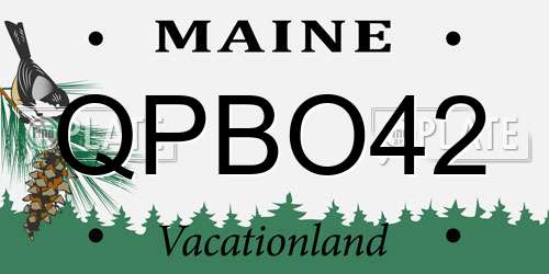 QPBO42 Maine License Plate