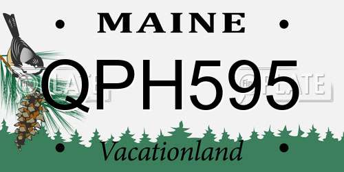 QPH595 Maine License Plate