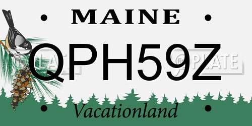 QPH59Z Maine License Plate
