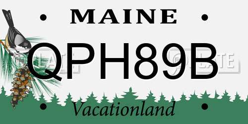 QPH89B Maine License Plate