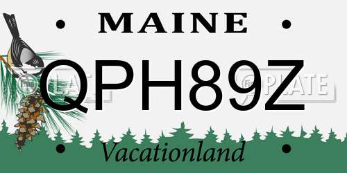 QPH89Z Maine License Plate